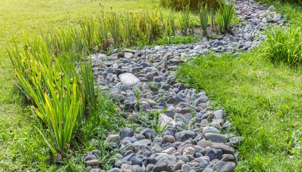 River Rock Garden Installation in Saint Charles